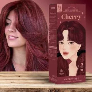 Kota Cosmetics Permanent Hair Color Cream Cherry (Cherry Red)