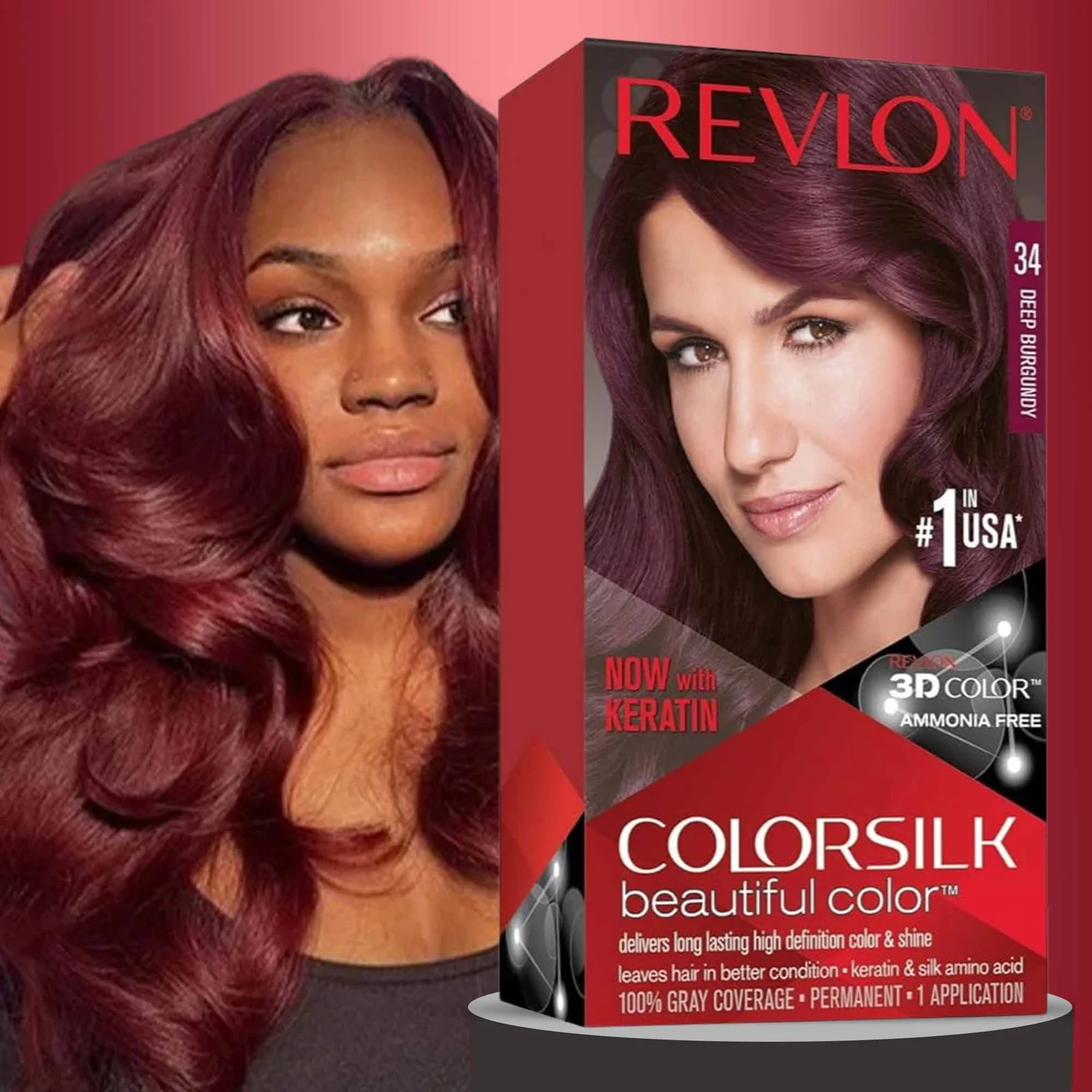 Revlon Colorsilk Beautiful Hair Color 34 Deep Burgundy