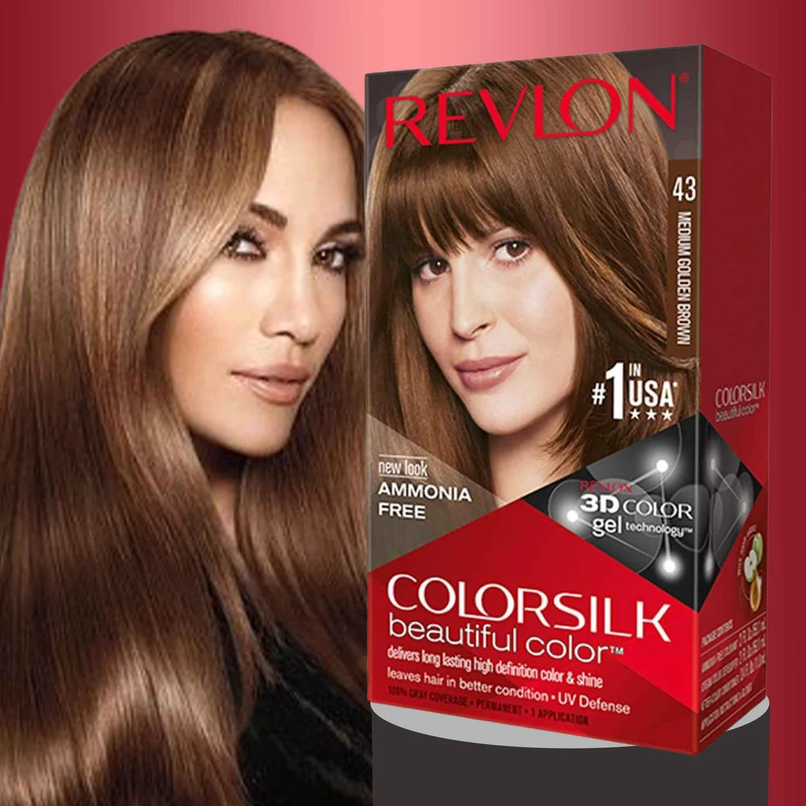 Revlon Colorsilk Beautiful Hair Color 43 Medium Golden Brown