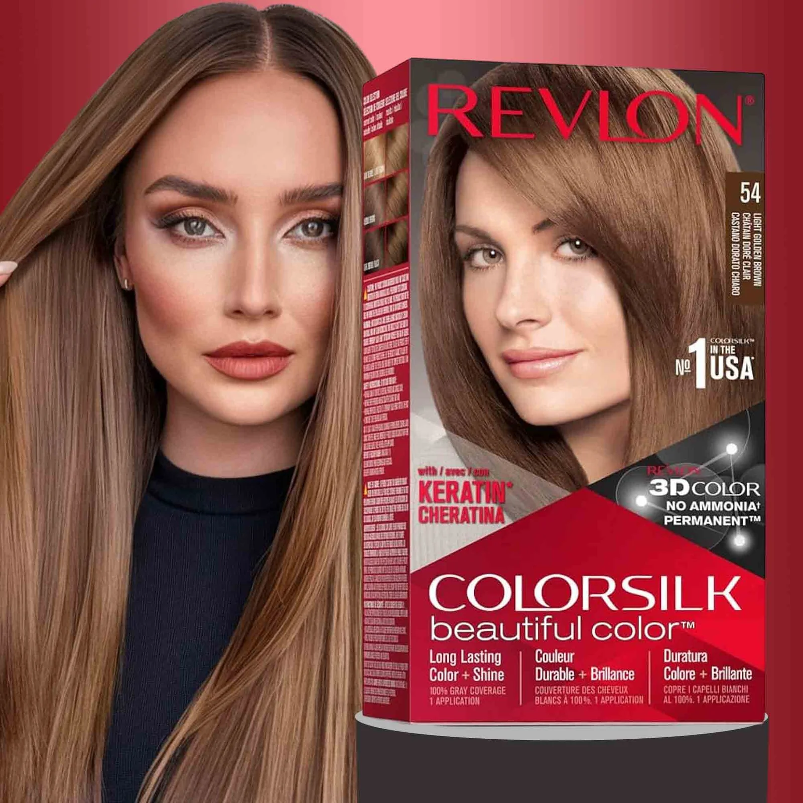 Revlon Colorsilk Beautiful Hair Color 54 Light Golden Brown